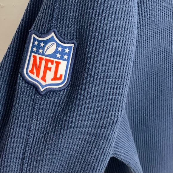 Patriots NFL Nike On Field Apparel Blue Thermal Top Medium Coach Jamael Lett - Picture 8 of 9